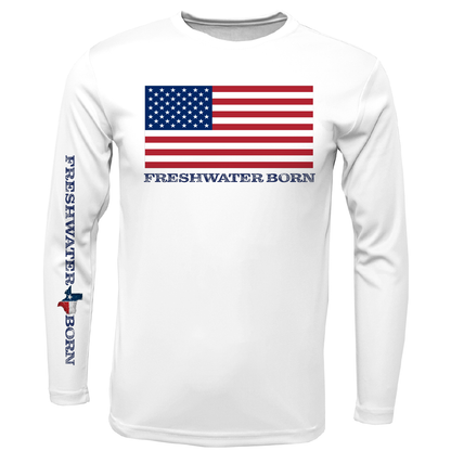 Texas USA Freshwater Born Boy's Long Sleeve UPF 50+ Dry-Fit Shirt