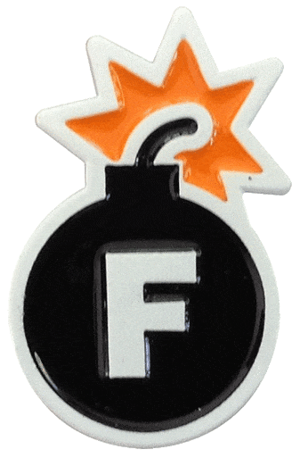 F-Bomb Black Ball Marker &amp; Hat Clip by ReadyGOLF