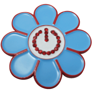 Hippie Flower Power Crystal Ball Marker & Hat Clip by ReadyGOLF
