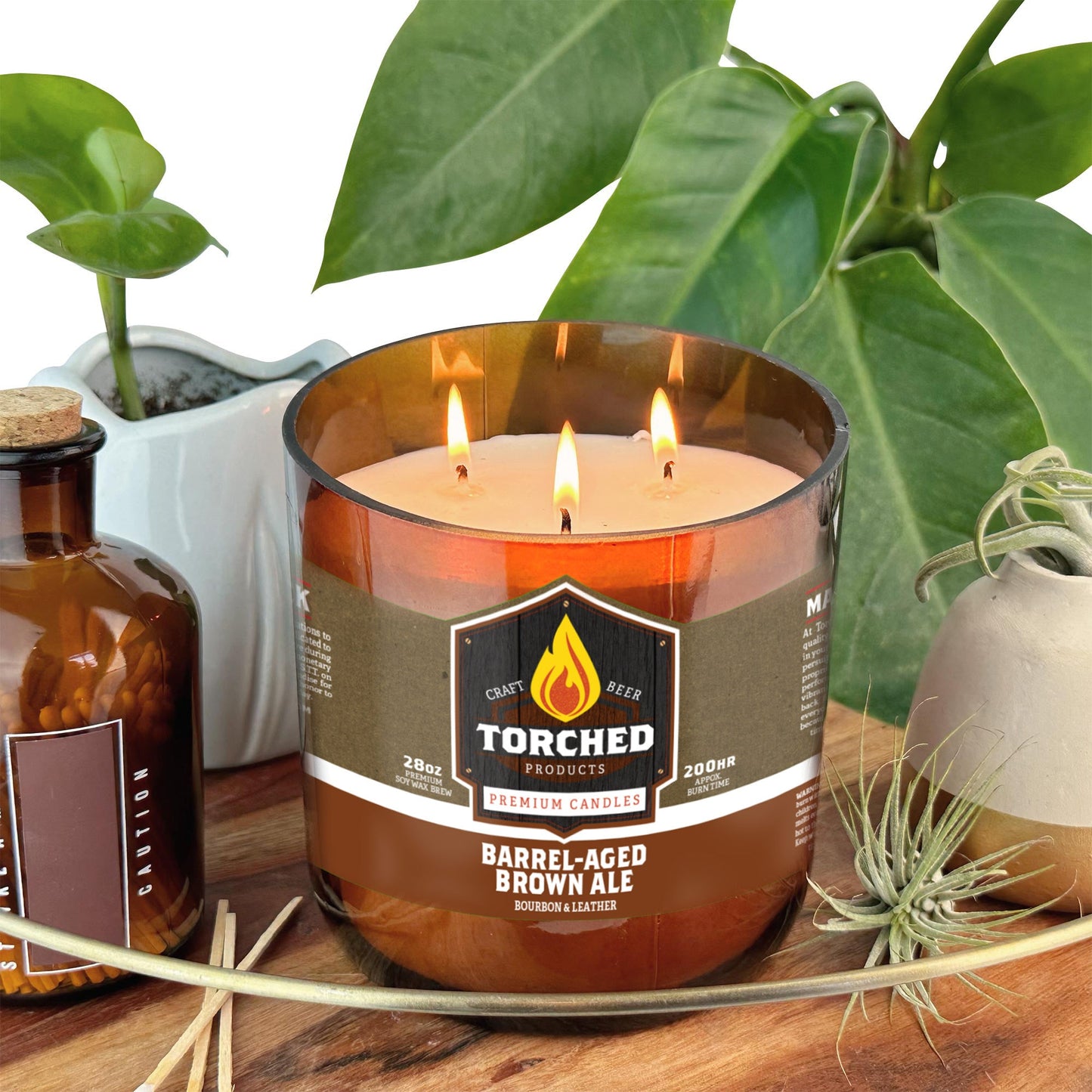 Barrel-Aged Brown Ale Beer Candle