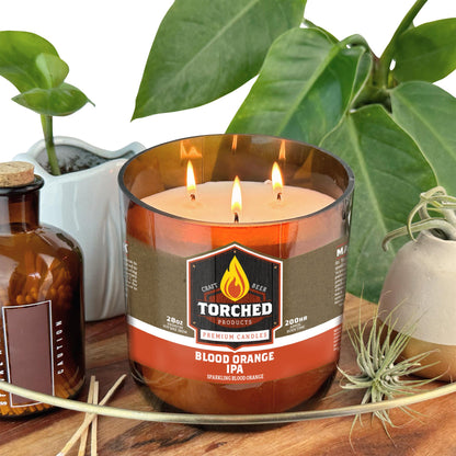 Blood Orange IPA Beer Candle