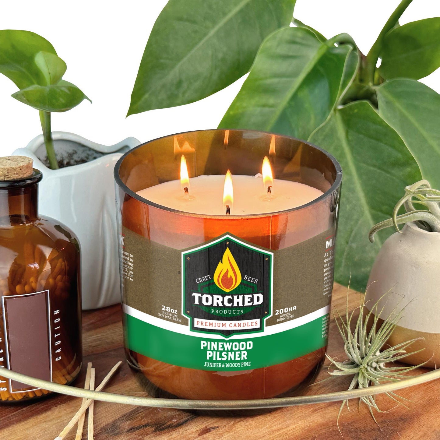 Pinewood Pilsner Beer Candle