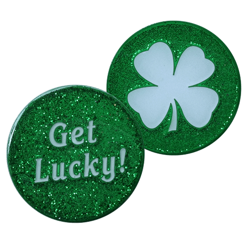 Get Lucky Four Leaf Clover Shamrock Ball Marker by ReadyGOLF