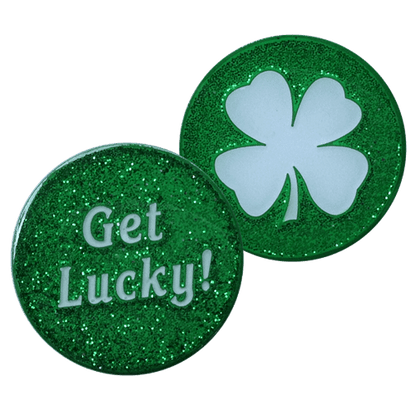 Get Lucky Four Leaf Clover Shamrock Ball Marker by ReadyGOLF