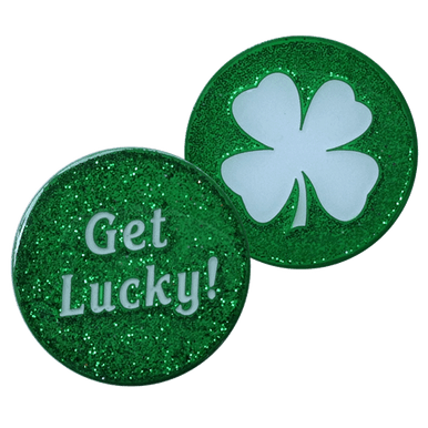 Get Lucky Four Leaf Clover Shamrock Ball Marker by ReadyGOLF