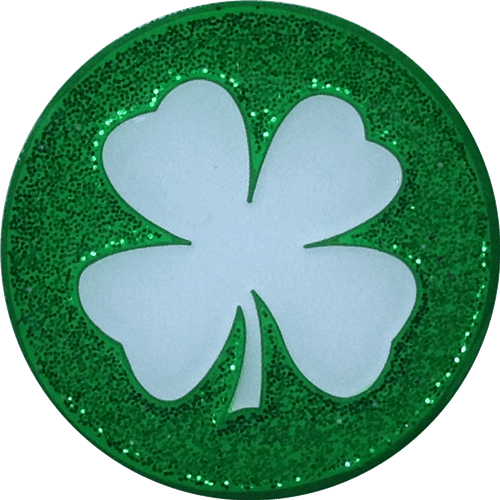 Get Lucky Four Leaf Clover Shamrock Ball Marker by ReadyGOLF