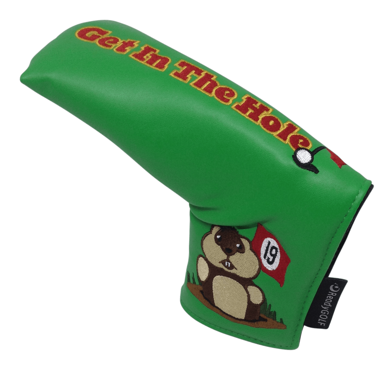 Dancing Gopher Green Embroidered Blade Putter Cover by ReadyGOLF