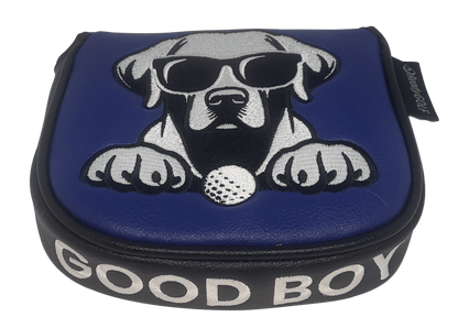 L.A.B. DF3 Embroidered Center-Shafted Putter Cover by ReadyGOLF - Black Lab - Good Boy
