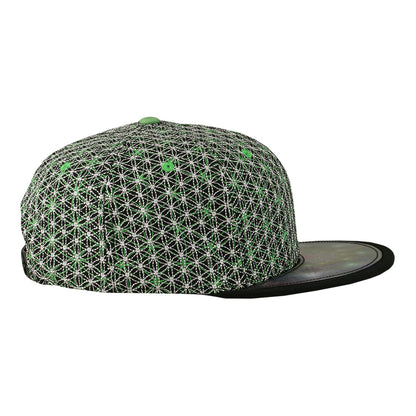 Laser Guided Visions Silver Lime Green Snapback Hat