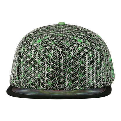 Laser Guided Visions Silver Lime Green Snapback Hat