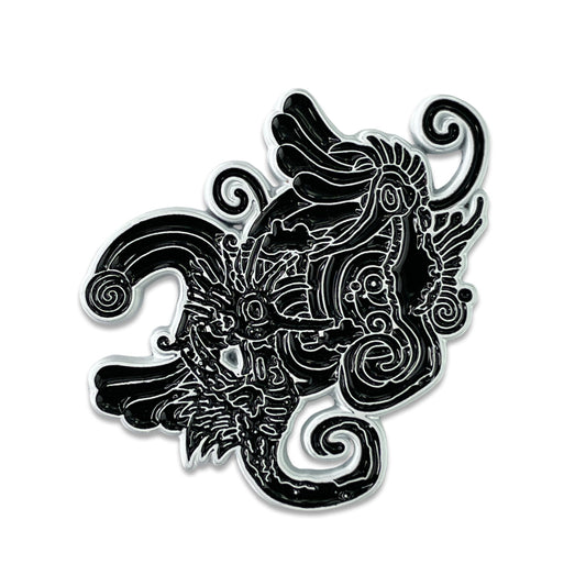Vincent Gordon Seahorse Party Blackout Black Pin