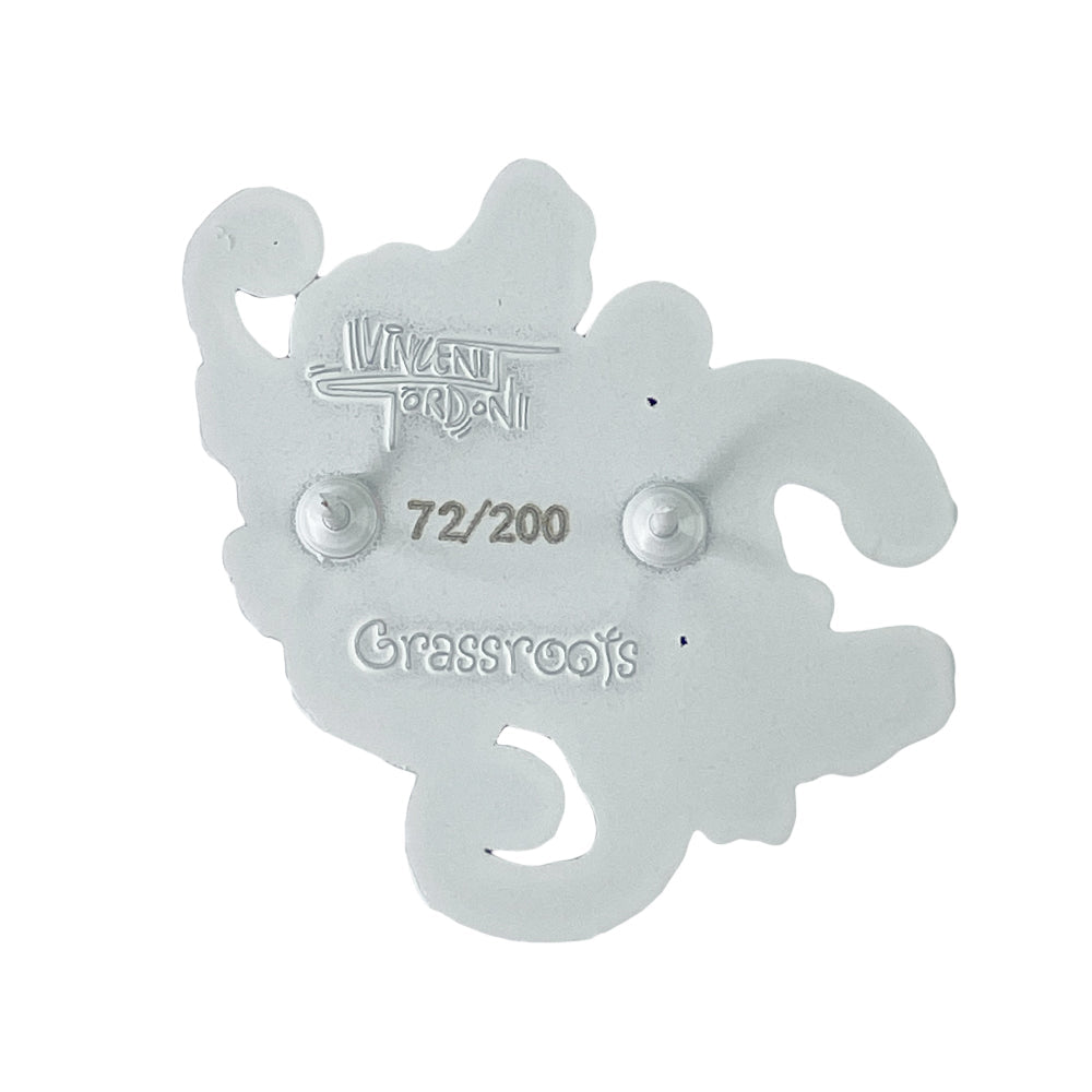 Vincent Gordon Seahorse Party Blackout Black Pin