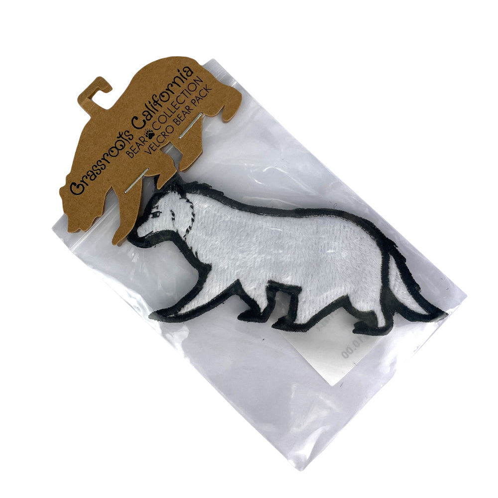 White Wolf Removable Bear Patch