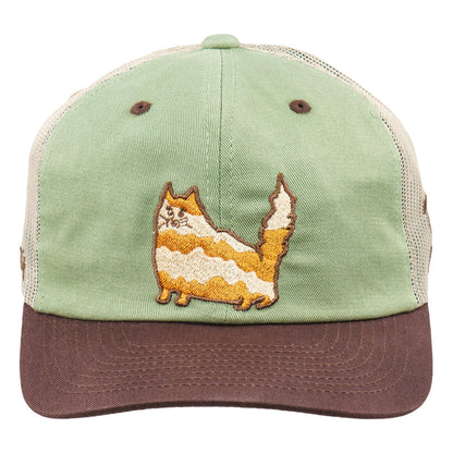 Jerry Garcia Sketch Cat Green Mesh Snapback Hat
