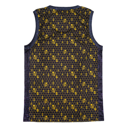 16th Anniversary Honeycomb Black Basketball Jersey