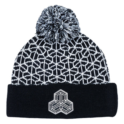 Isomatrix Black White Pom Beanie