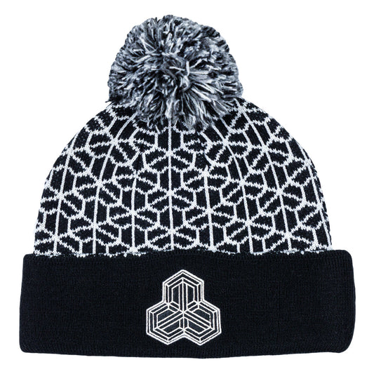 Isomatrix Black White Pom Beanie
