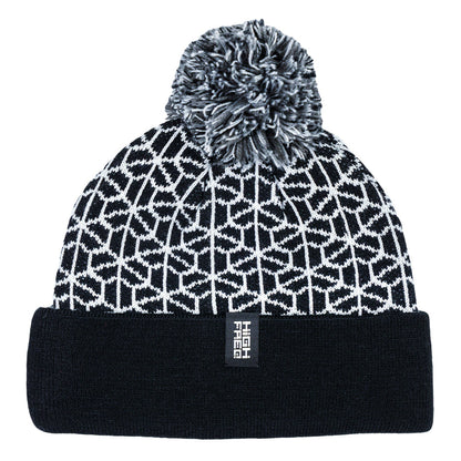 Isomatrix Black White Pom Beanie