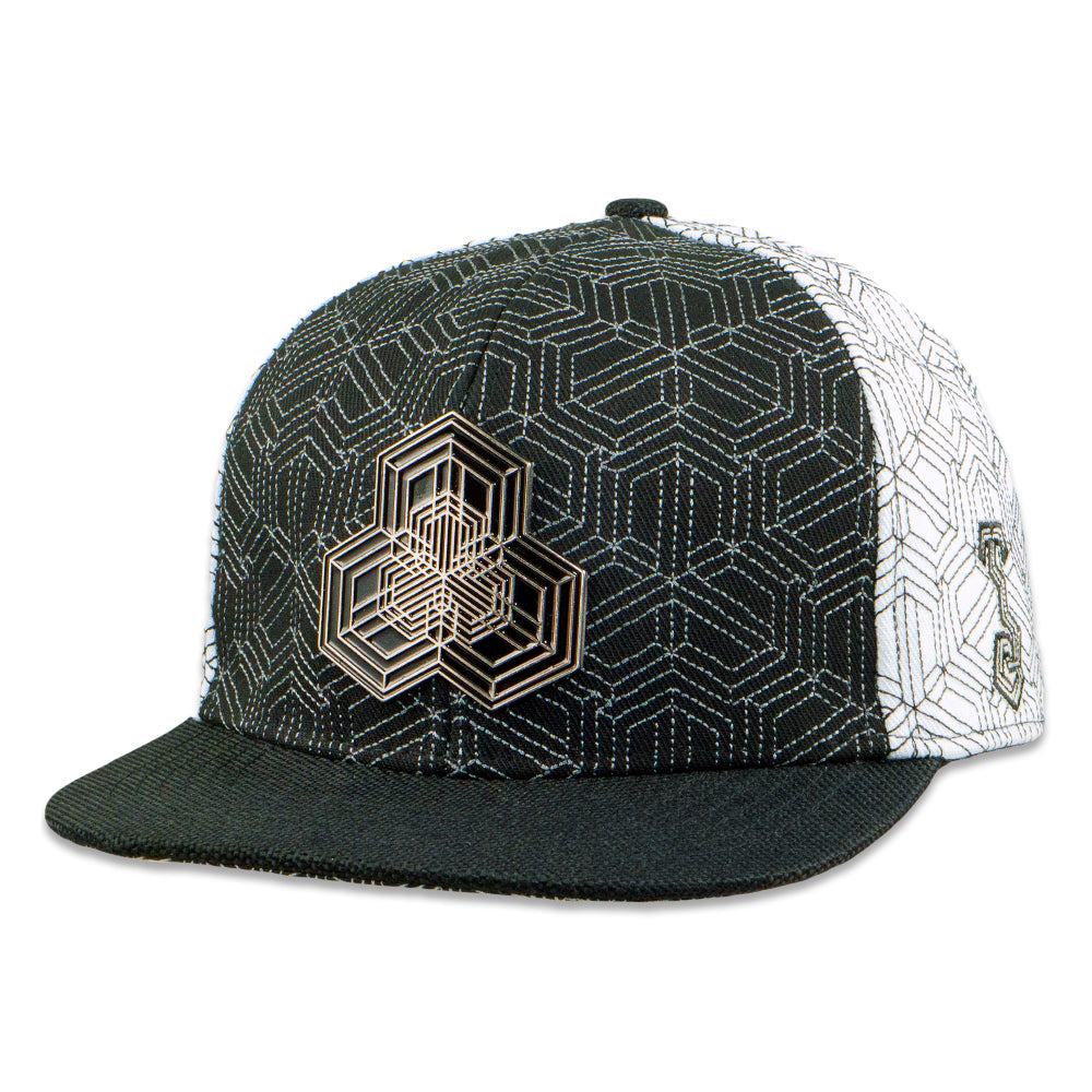 Isomatrix Black White Snapback Hat