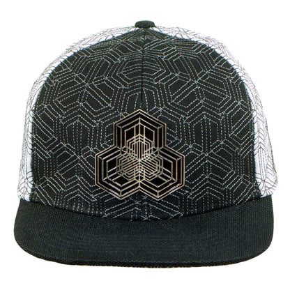 Isomatrix Black White Snapback Hat