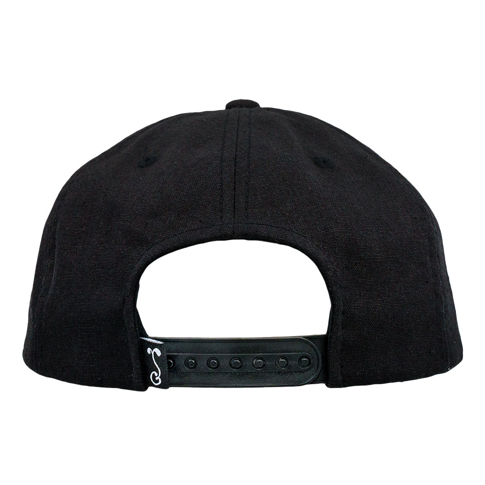 Skeleton Peace Sign Black Unstructured Snapback Hat