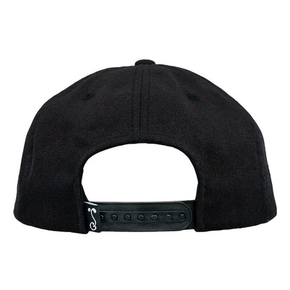 Skeleton Peace Sign Black Unstructured Snapback Hat