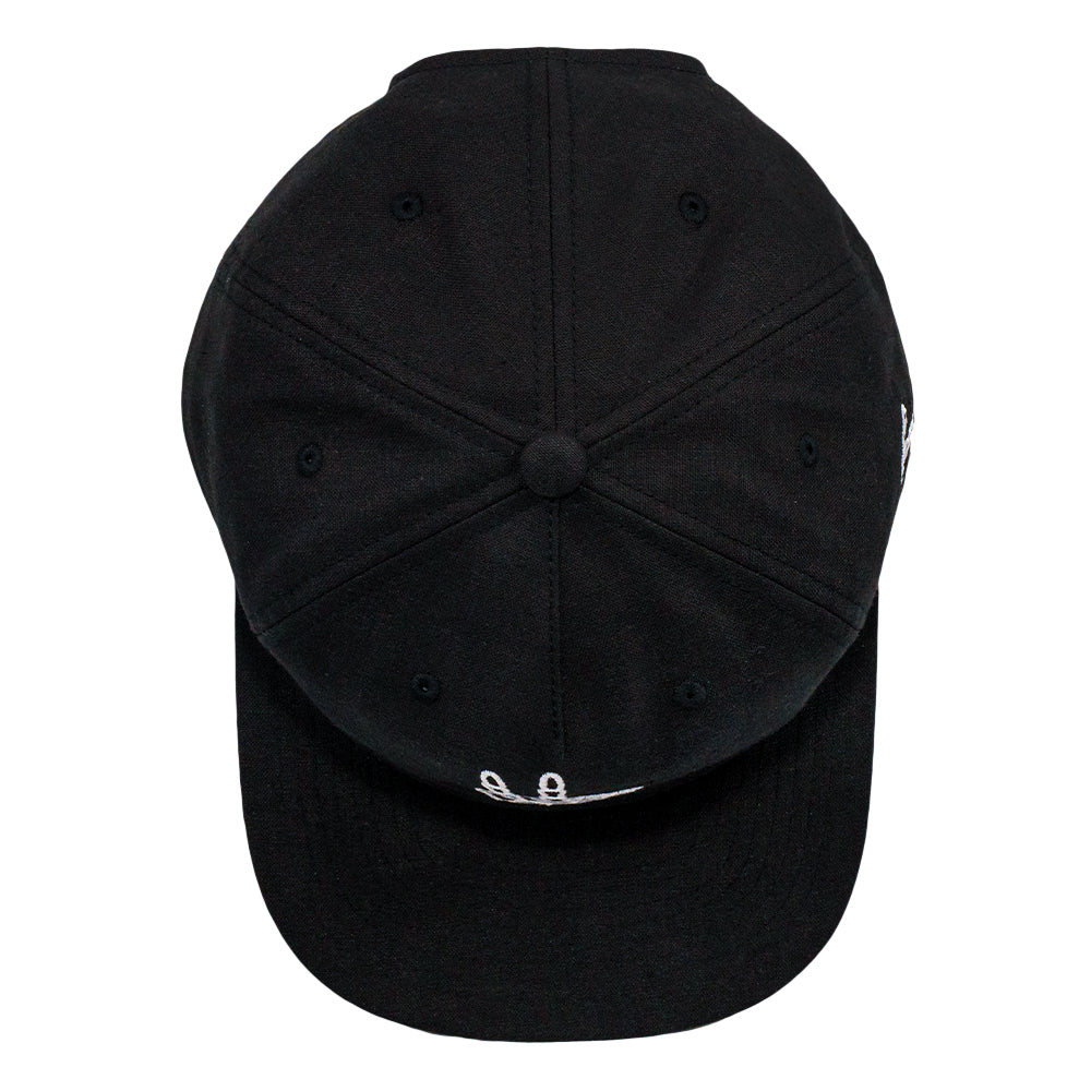 Skeleton Peace Sign Black Unstructured Snapback Hat
