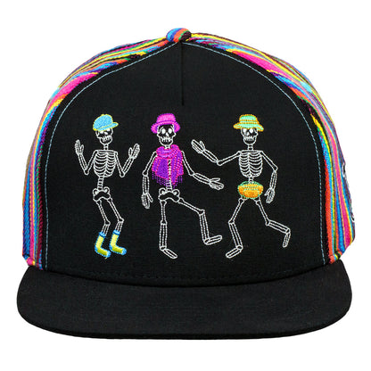 Dancing Skeletons Black Snapback Hat