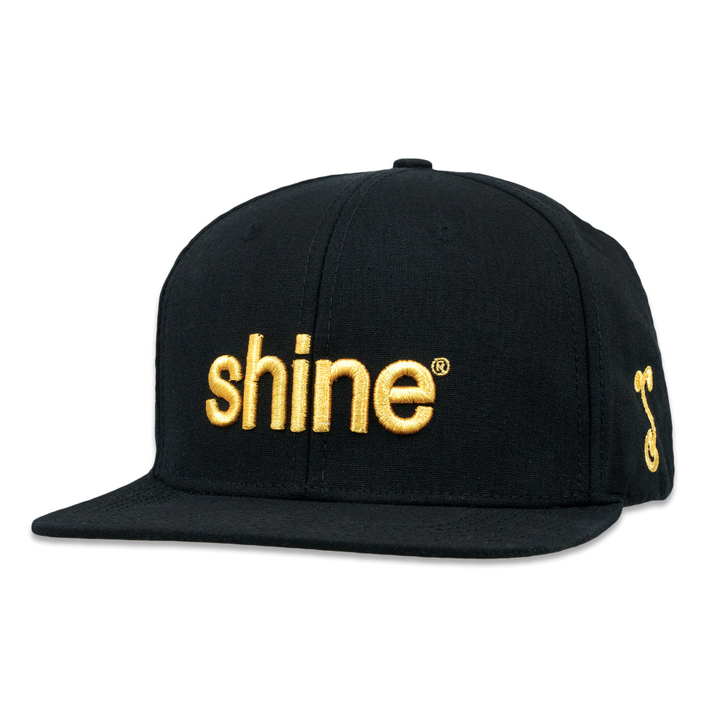 Shine Black Gold Snapback Hat