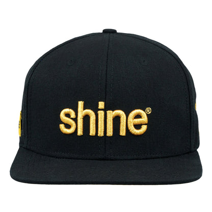 Shine Black Gold Snapback Hat