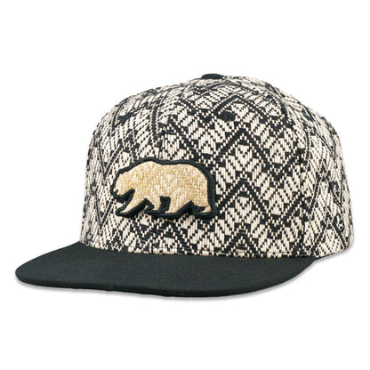 Removable Bear Cub Woven Snapback Hat