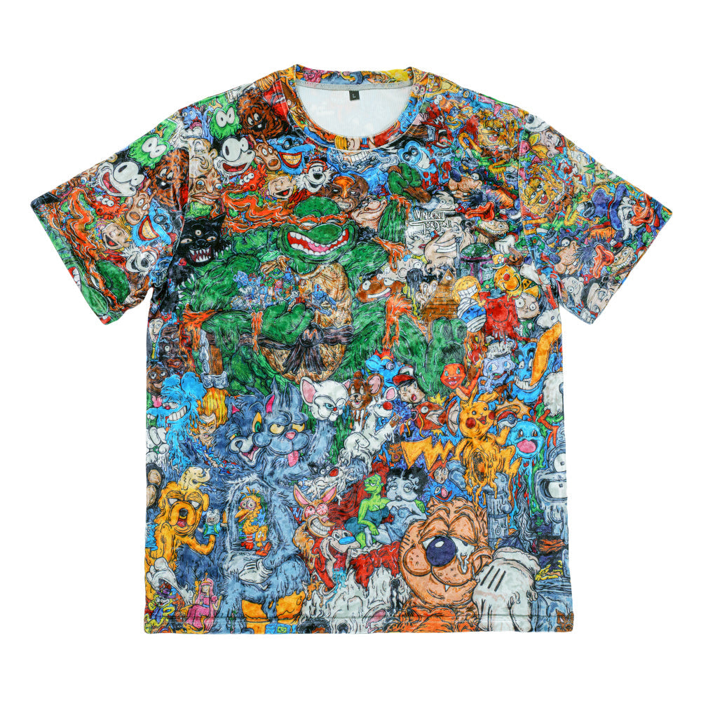 Vincent Gordon Cartoon Gumbo Crushed Velour T Shirt