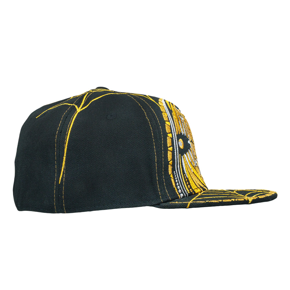 Psychedelic Bunny Gold Fitted Hat