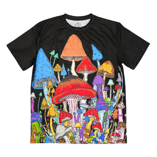 Vincent Gordon Melty Mushrooms Black T Shirt