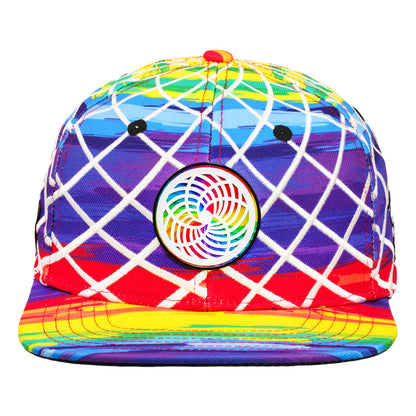 Karma Glass Rainbow Spinner Snapback Hat