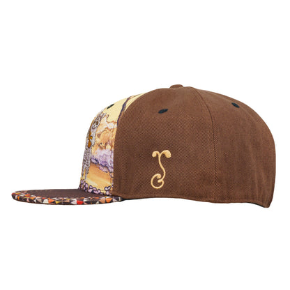 Foraged Pigment Art Raccoon Band Brown Fitted Hat