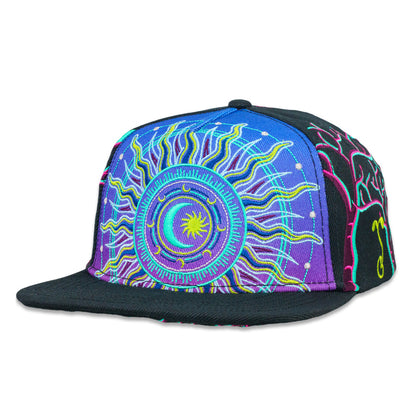 Night Forest Black Snapback Hat
