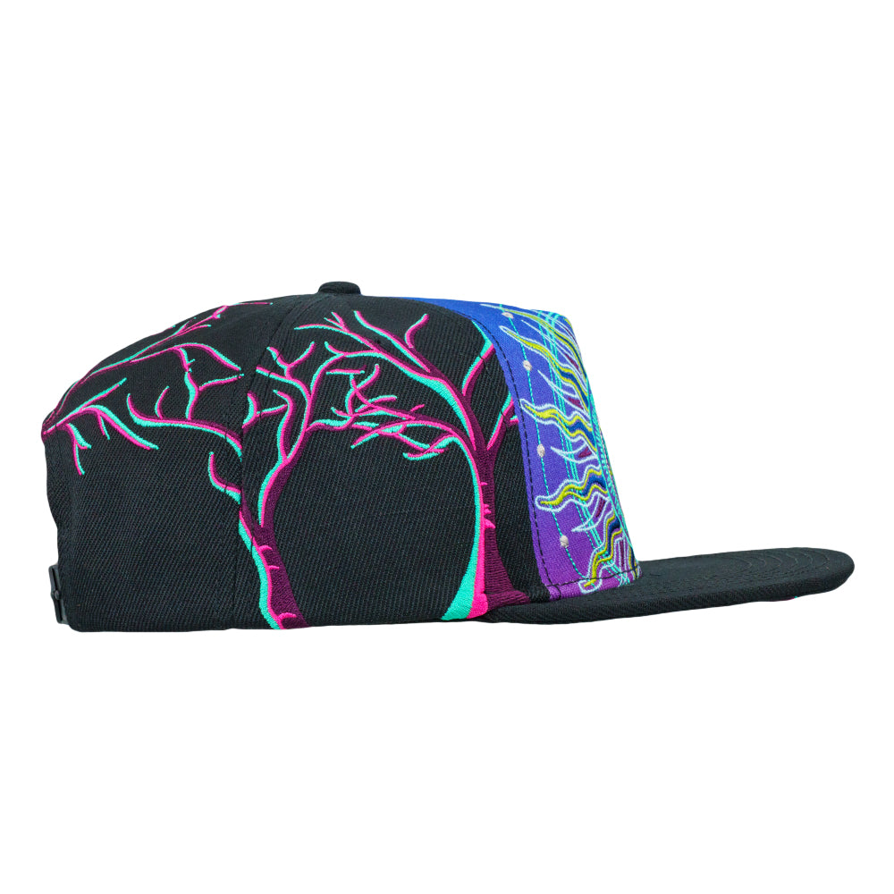 Night Forest Black Snapback Hat