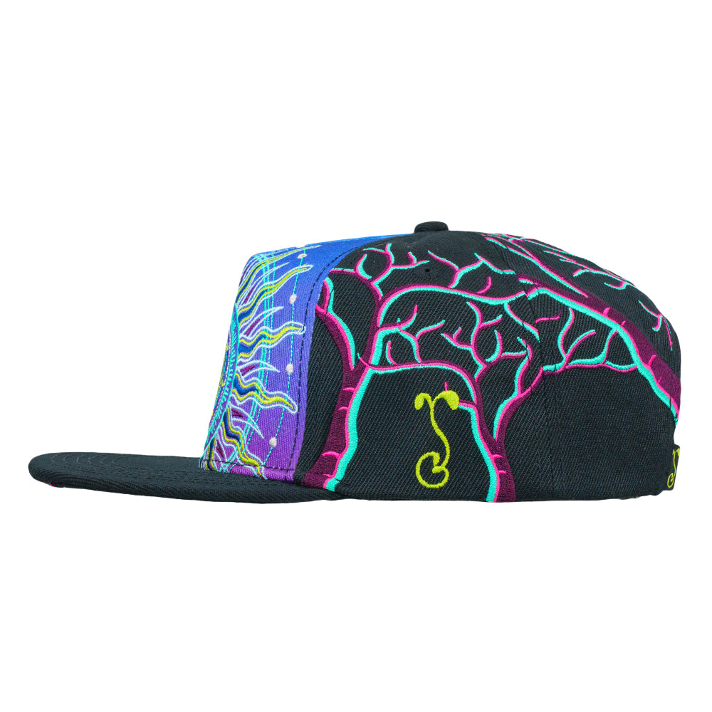 Night Forest Black Snapback Hat