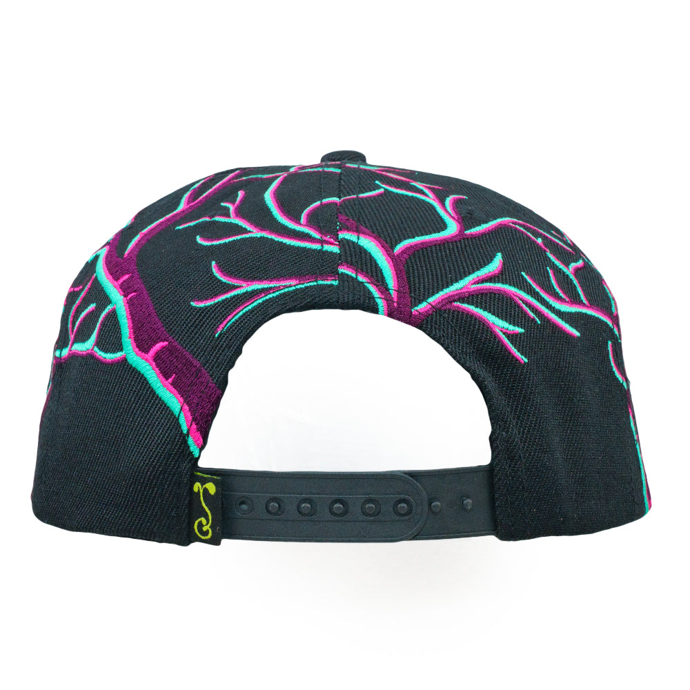 Night Forest Black Snapback Hat