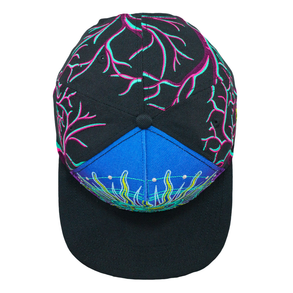 Night Forest Black Snapback Hat