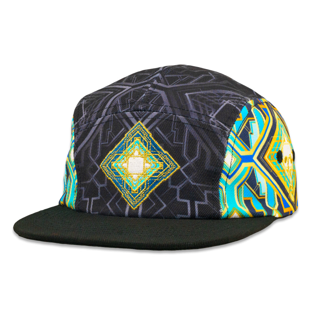 Holocron Black 5 Panel Snapback Hat
