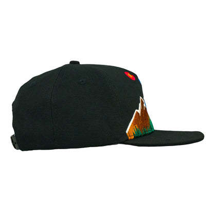 Blue Geo Bear Black 501 Snapback Hat