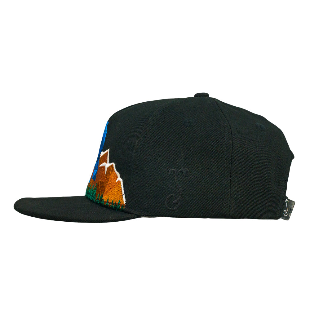 Blue Geo Bear Black 501 Snapback Hat