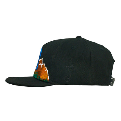 Blue Geo Bear Black 501 Snapback Hat