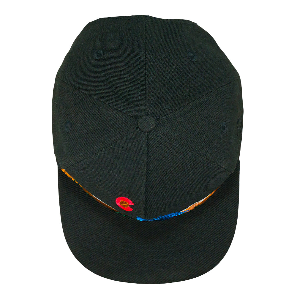 Blue Geo Bear Black 501 Snapback Hat