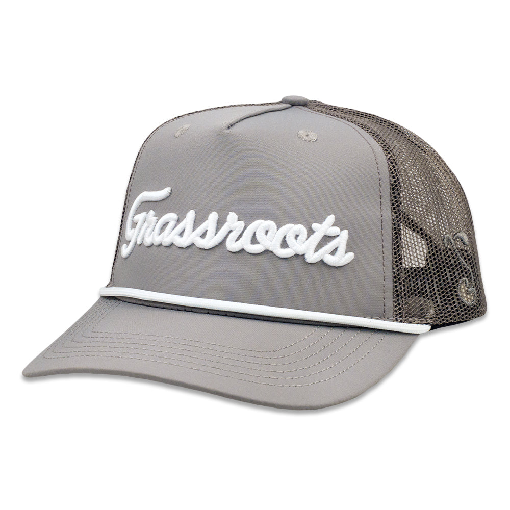 Golfroots Script Gray Mesh 501 Snapback Hat