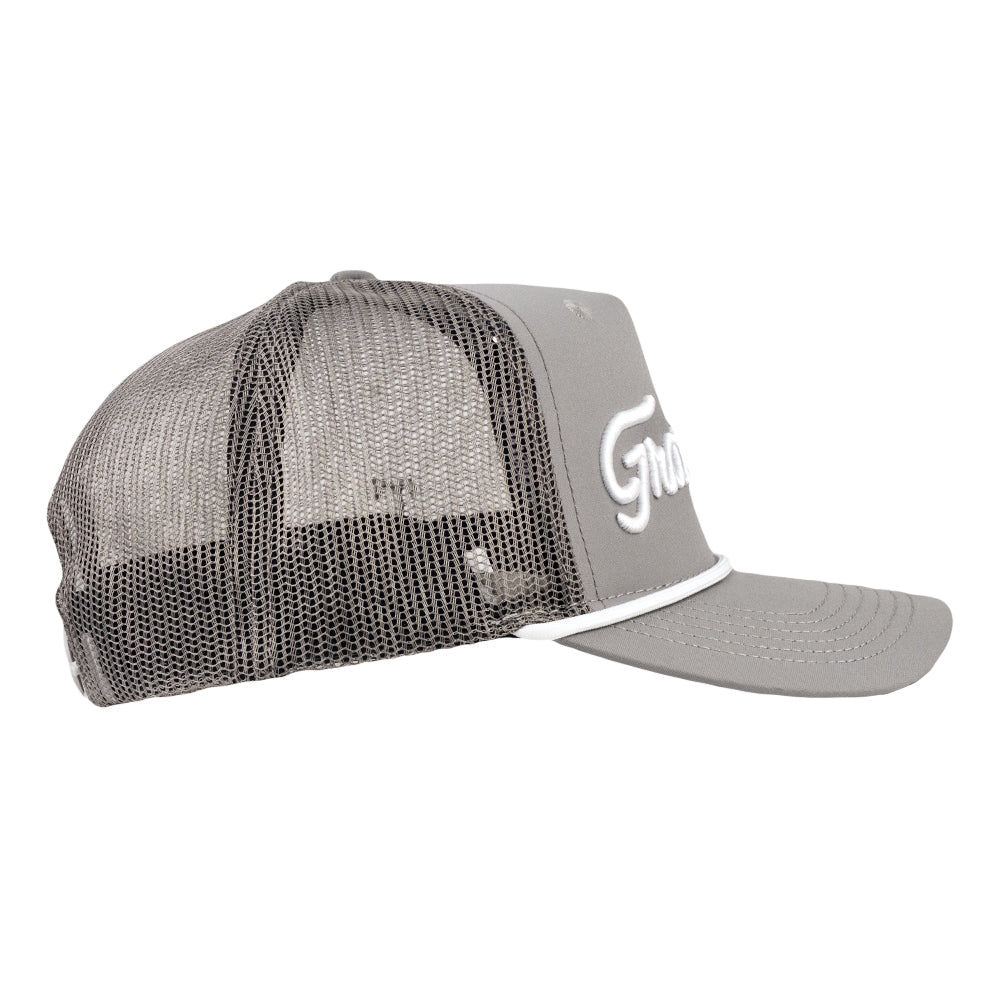 Golfroots Script Gray Mesh 501 Snapback Hat