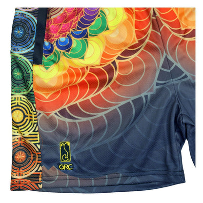 Introspective Projections Chakra Flower Mesh Shorts