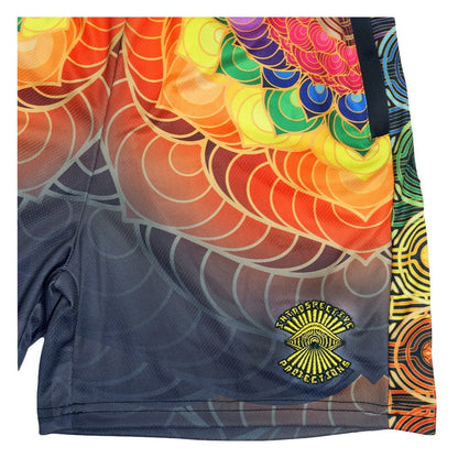 Introspective Projections Chakra Flower Mesh Shorts